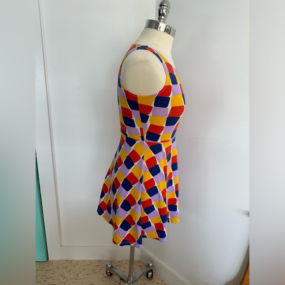 SOLD - Nooworks Grid Print Brenda Dress Size S - Picture 4 of 8